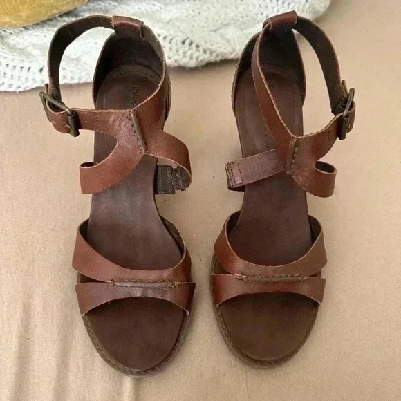 TIMBERLAND Earthkeepers Shoes Women's Leather Chunky Heel Brown - Picture 2 of 16